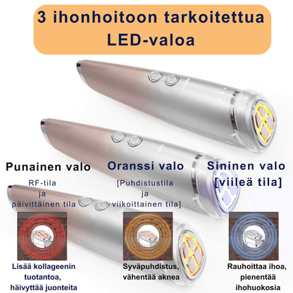RF & EMS kiinteyttävä kauneuslaite LED-valoterapia - lämpö, kylmä & värähtely ihon hoitoon