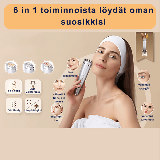 RF & EMS kiinteyttävä kauneuslaite LED-valoterapia - lämpö, kylmä & värähtely ihon hoitoon