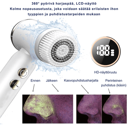 Ladattava 6 in 1 kasvopuhdistusharja